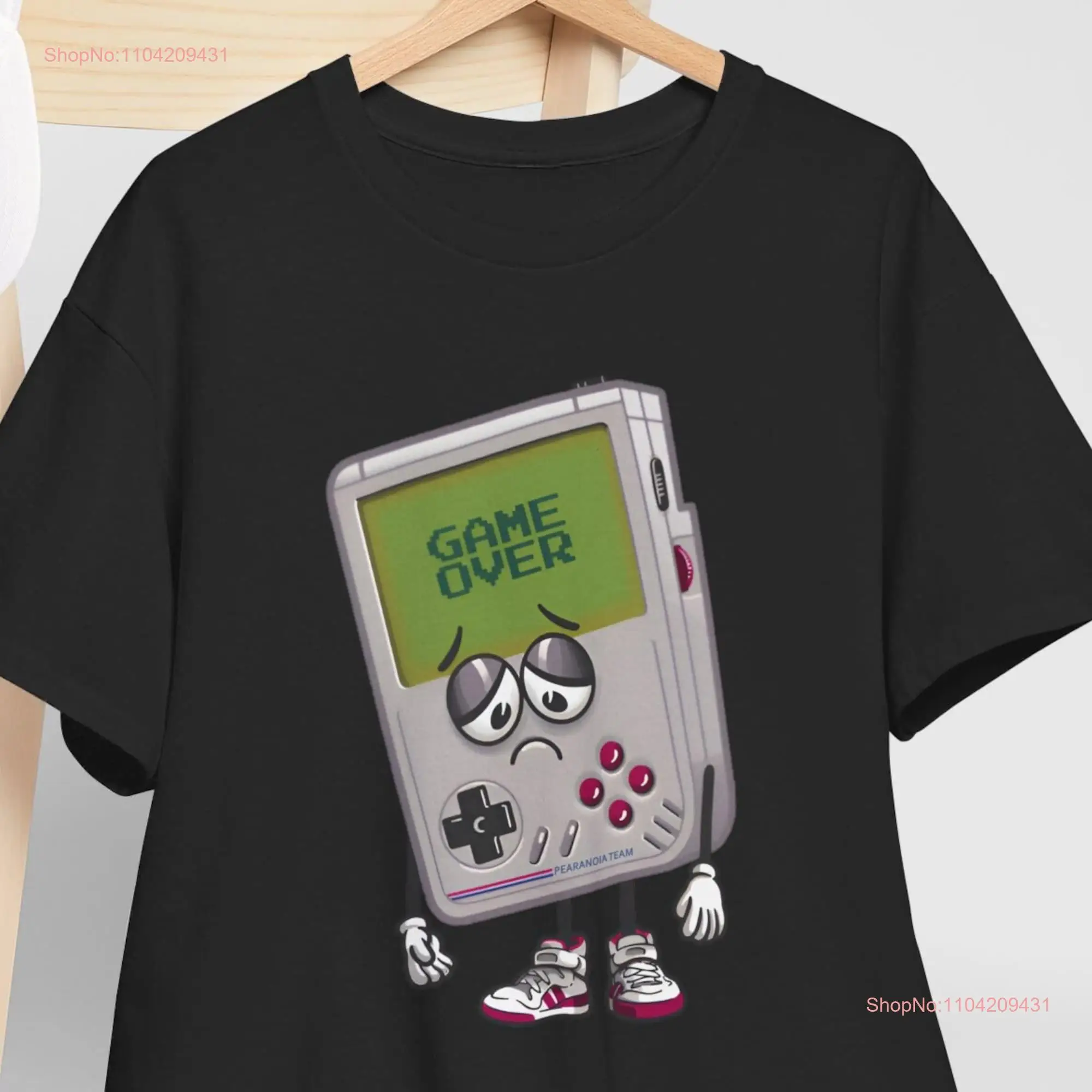 Retro Gamer Game Over T Shirt Vintage Console Arcade GameBoy 80s 90 8bit Classic Video Games Old School Heavy Cotton