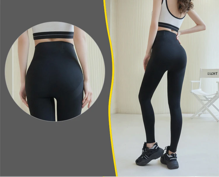 BIVIGAOS Micro-Pressed Butt Lifter Leggings Women 5D Slim Spring Autumn High Waist Fitness Push Up Leggings Sport Shark Pants