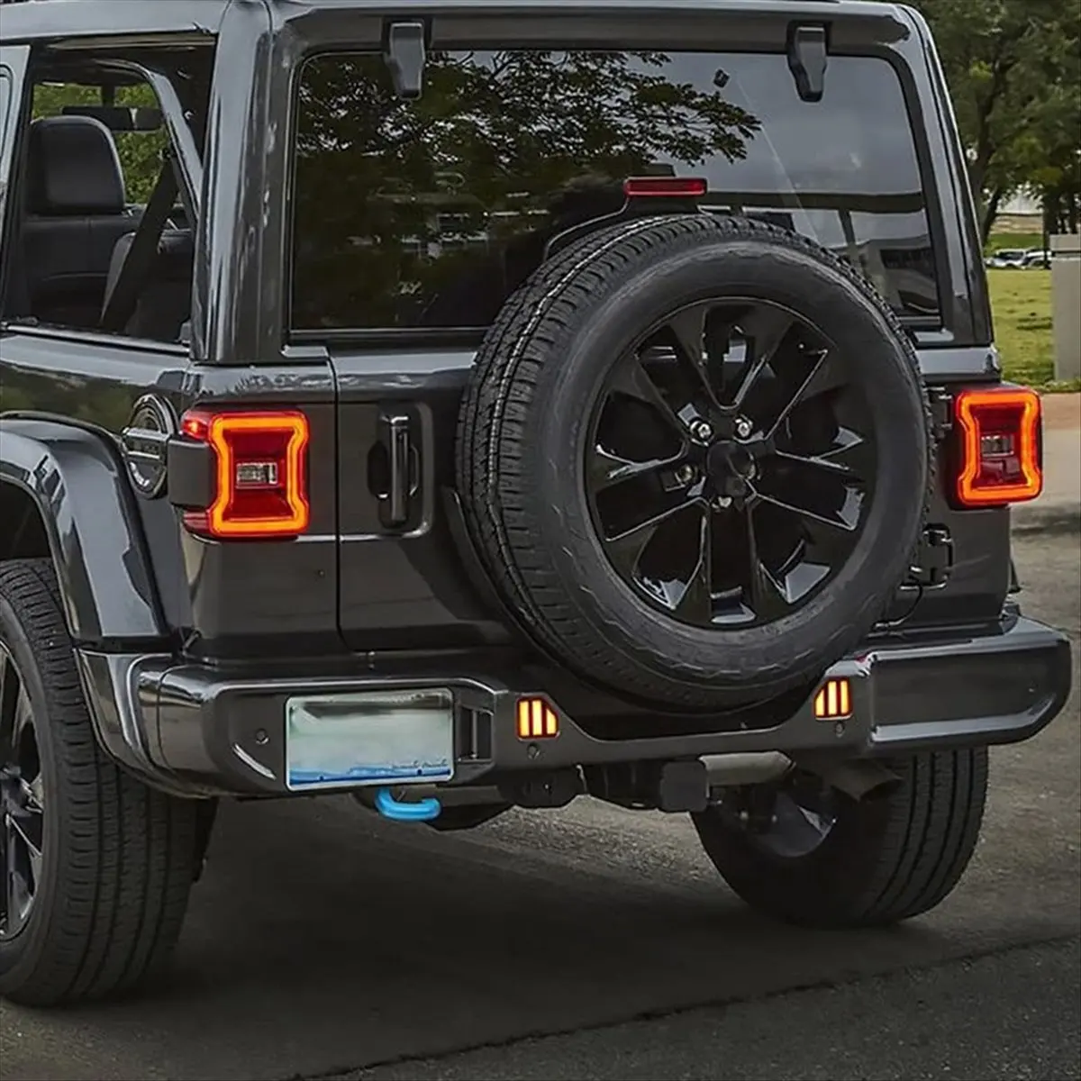 T21C Rear Bumper Reflector Light for Jeep Wrangler JL 2018-2023 Rear Fog Light Turn Signal Brake Lights