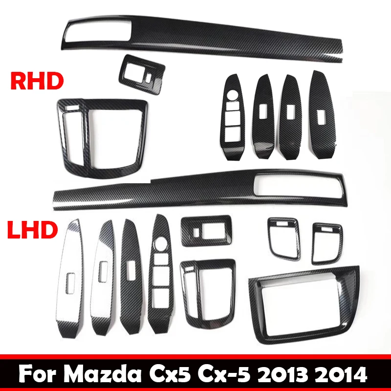 

LHD RHD For Mazda CX-5 CX5 2013 2024 Interior Window Lift Switch Navigation box gear shift panle air conditions outlet cover