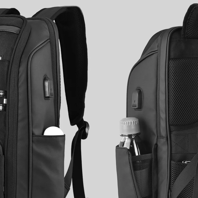 Mochila de computador impermeável de grande capacidade para homens e mulheres, bolsa de escola USB, viagem, laptop, negócios, homens, fêmea