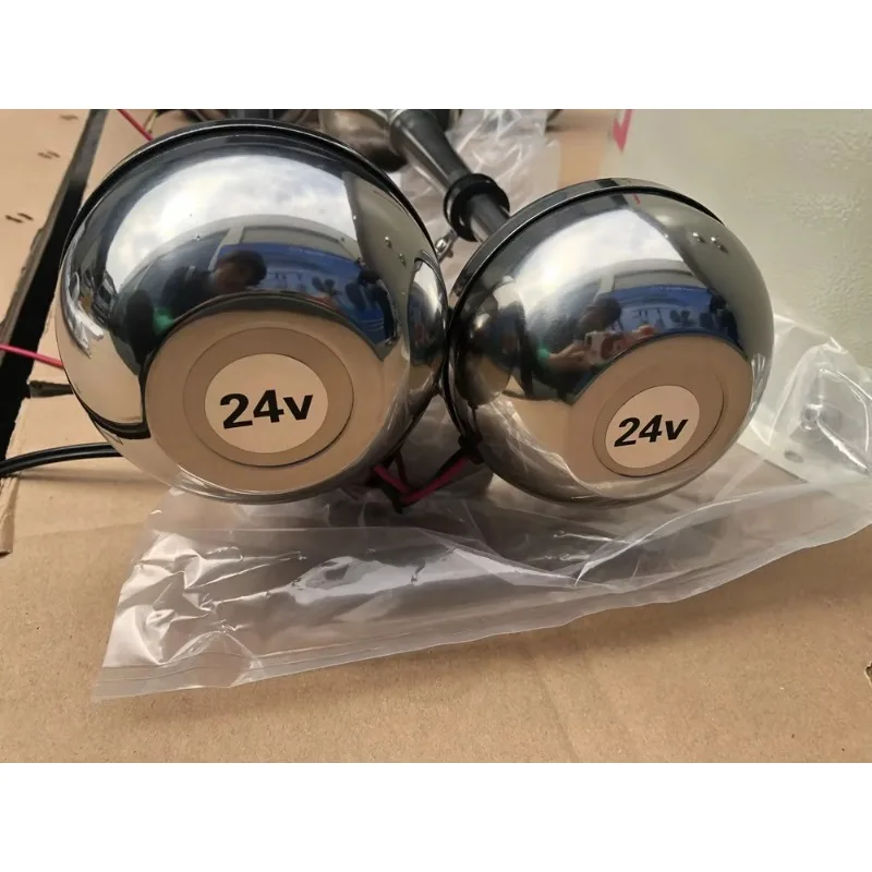 STLF بوق كهربائي بحري بوق مزدوج وقرن واحد من الفولاذ المقاوم للصدأ 306 DV 12V/24V اقتصادي ومتين