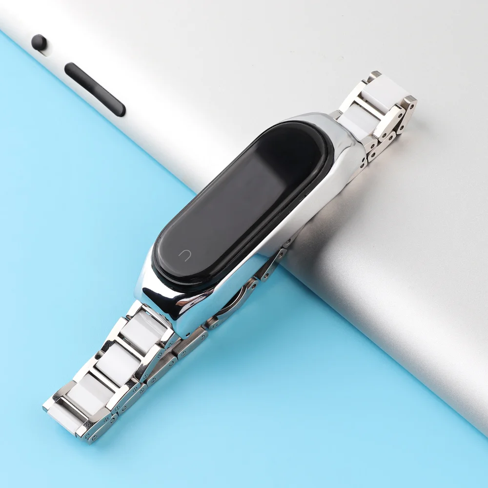 Ceramic Strap for Xiaomi Mi Band 9 8 7 6 5 4 3 Metal Bracelet Wristband for Mi Band 8/9 Smartwatch Watchband Mi Band 7 6 5 Strap