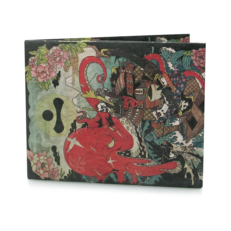 Oneday Octopus Samurai Waterproof Tear-Resistant Paper Feeling Wallet Men's Retro Japanese Style Illustration Dupont Paper Wa...