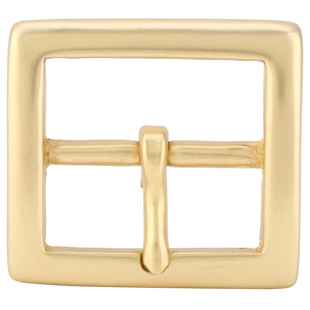 Metal Construction Brass Belt Buckle 38x48mm Size Sturdy Build Roller Buckle Single Pin End Bar Single Prong Buckle Bag Hardware