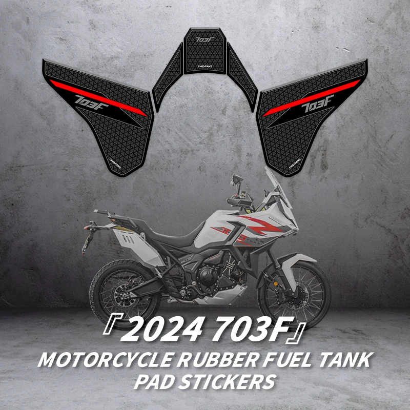 For ZONTES 703F 2024 Motorcycle Accessories Rubber Gas Tank Decoration And Protection Thicken Decals Fuel Tank Stickers Kits