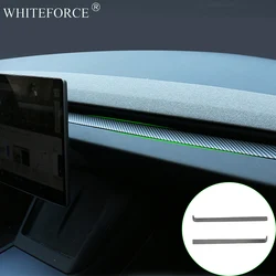 For Tesla Model 3 Highland 2024 Dashboard Trim Strip Cover Center Console Instrument Panel Trim Cover ABS Split Decorative Strip