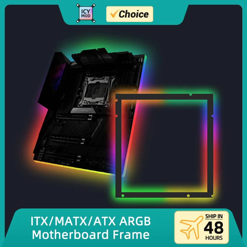 Mainboard A-RGB Lighting Frame ATX MATX ITX 5V3Pin Motherboard Backlight AURA SYNC PC Case LED Strip Rainbow Custom MOD Panel