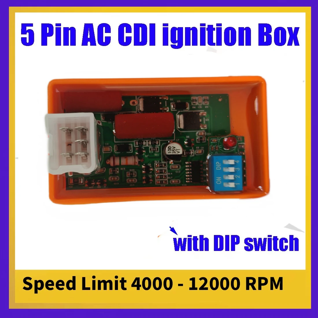 Motorcycle Ignition AC 5 Pin CDI with DIP Switch MINI TR50F TR100F DAFRA SUPER100 SHINERAY XY50Q PHOENIX50 SMART150 GN5 CD100
