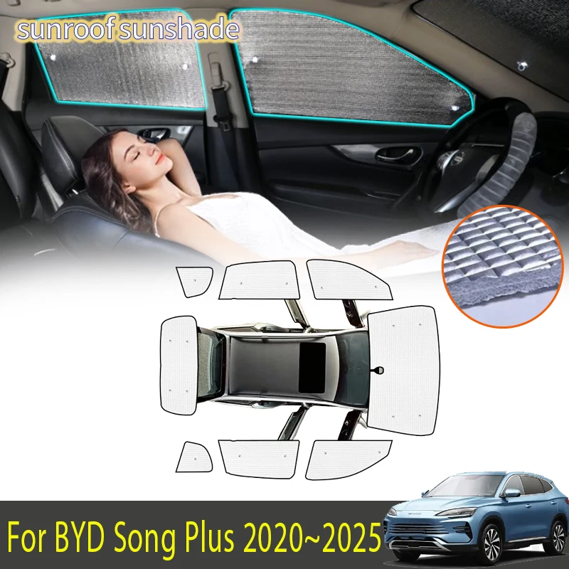 

For BYD Song Plus Seal U SA3 2020~2025 2024 Car Accessories Sun Shade Sunshade Windshield Side Window Privacy Shading Auto Parts