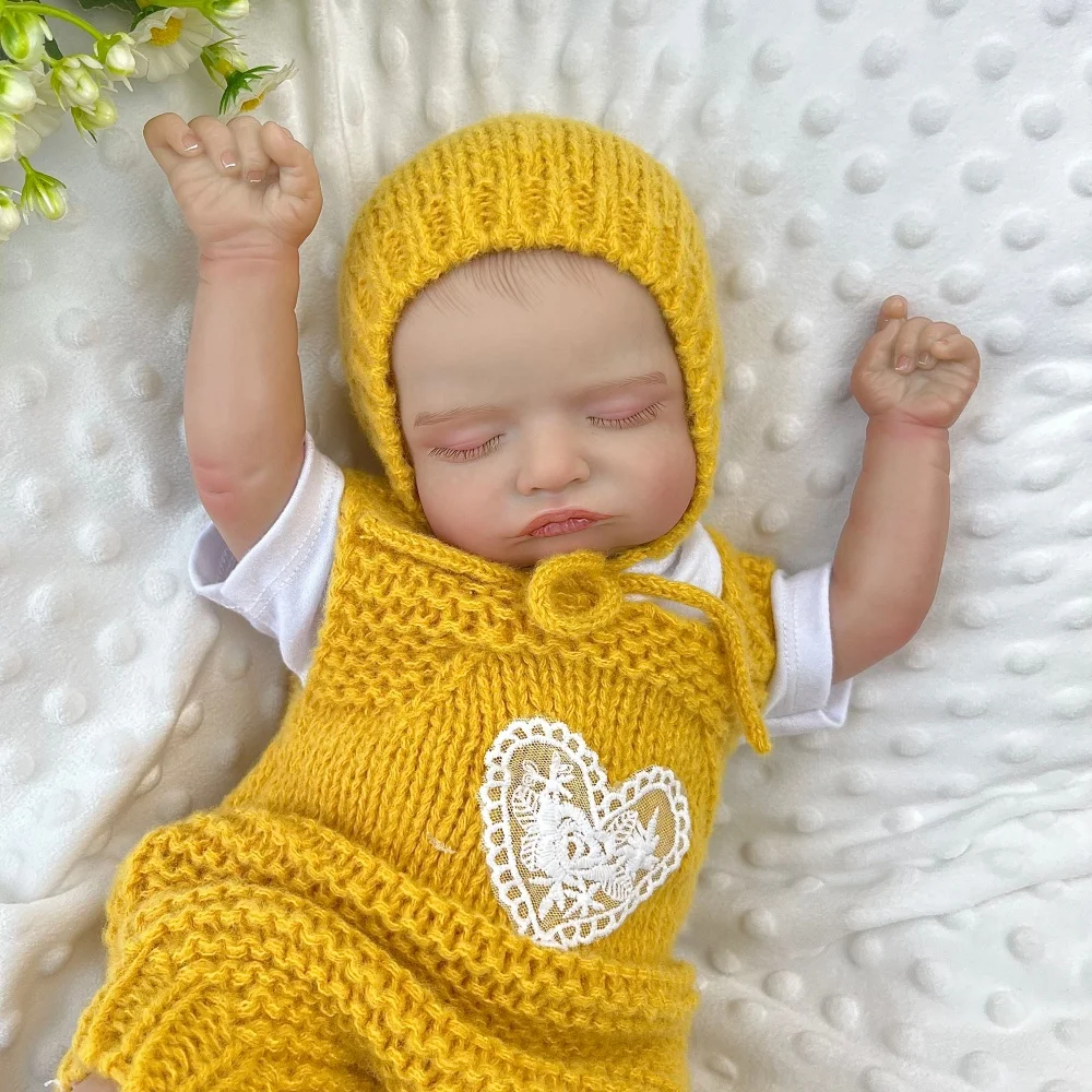 

Кукла-реборн «Спящий малыш», 48 см, с 3D-эффектом кожи, тканевым телом, реалистичный вид, модная игрушка, подарок на день рождения для детей