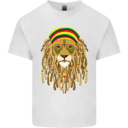 Dreadlock Rasta Lion Jamaica Jamaican Mens Cotton T-Shirt Tee Top