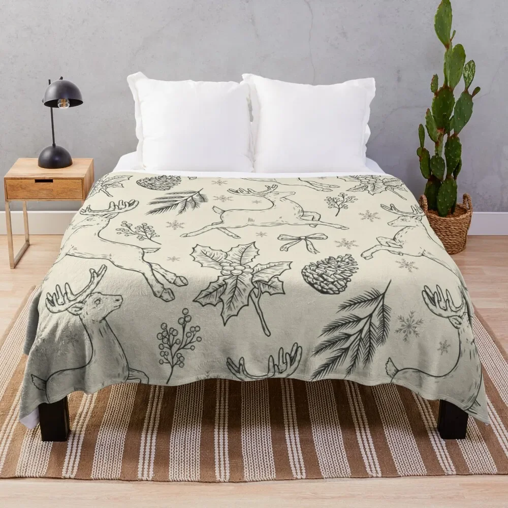 

Vintage christmas pattern Throw Blanket Fashion Sofas Cute Custom Blankets