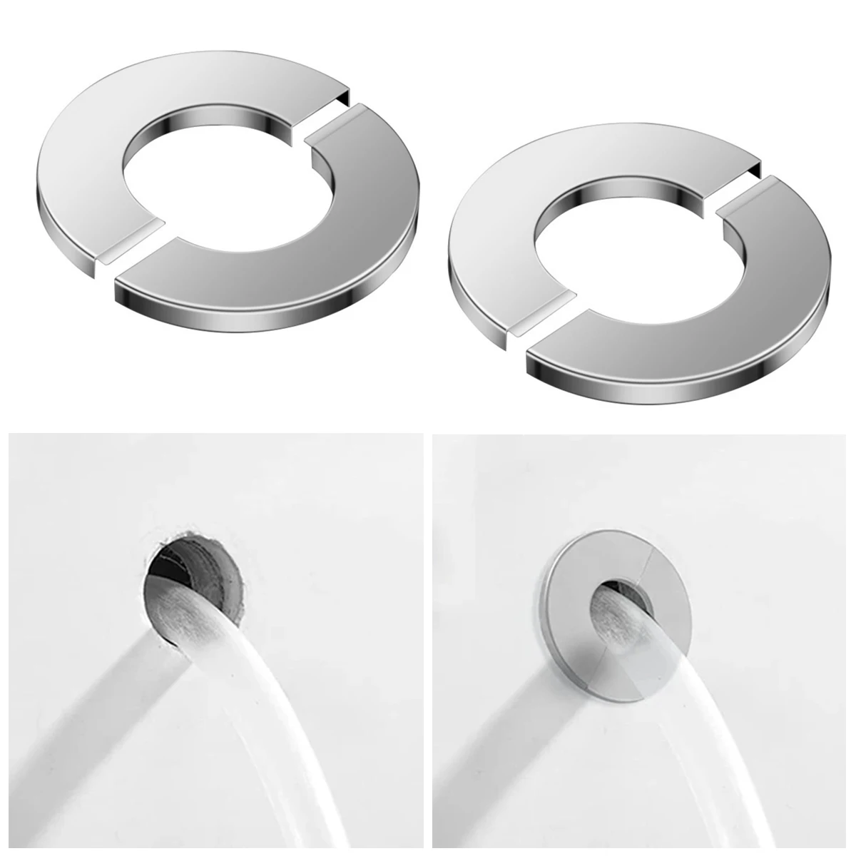 

3 шт., кухонный смеситель из нержавеющей стали, декоративная крышка, ванная комната, стирка, настенная фланцевая крышка, домашняя водопроводная труба, настенное отверстие, круглая крышка