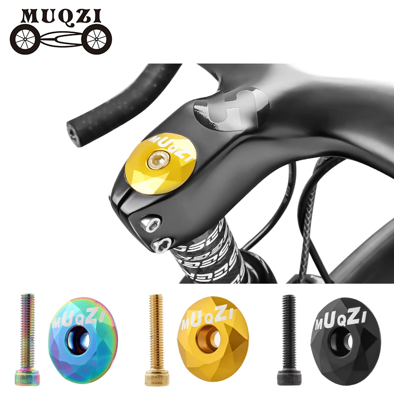 MUQZI Headset Top Cap Bicycle Headset Stem Cover With M6x30mm Bolt For Mountain MTB Road Folding Bike Parts