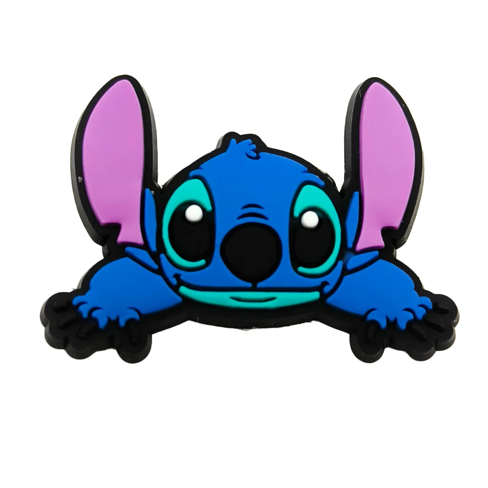 MINISO Cartoon Cute Star Baby Stitch Clogs DIY Blue Koala With Flower Decorative Buckles Detachable Soft Rubber Shoe Clips