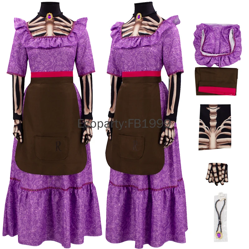 2024 Movie Anime CoCo Mama Imelda Cosplay Costume For Women Adult Halloween Carnival Party Role Play Clothing Suit