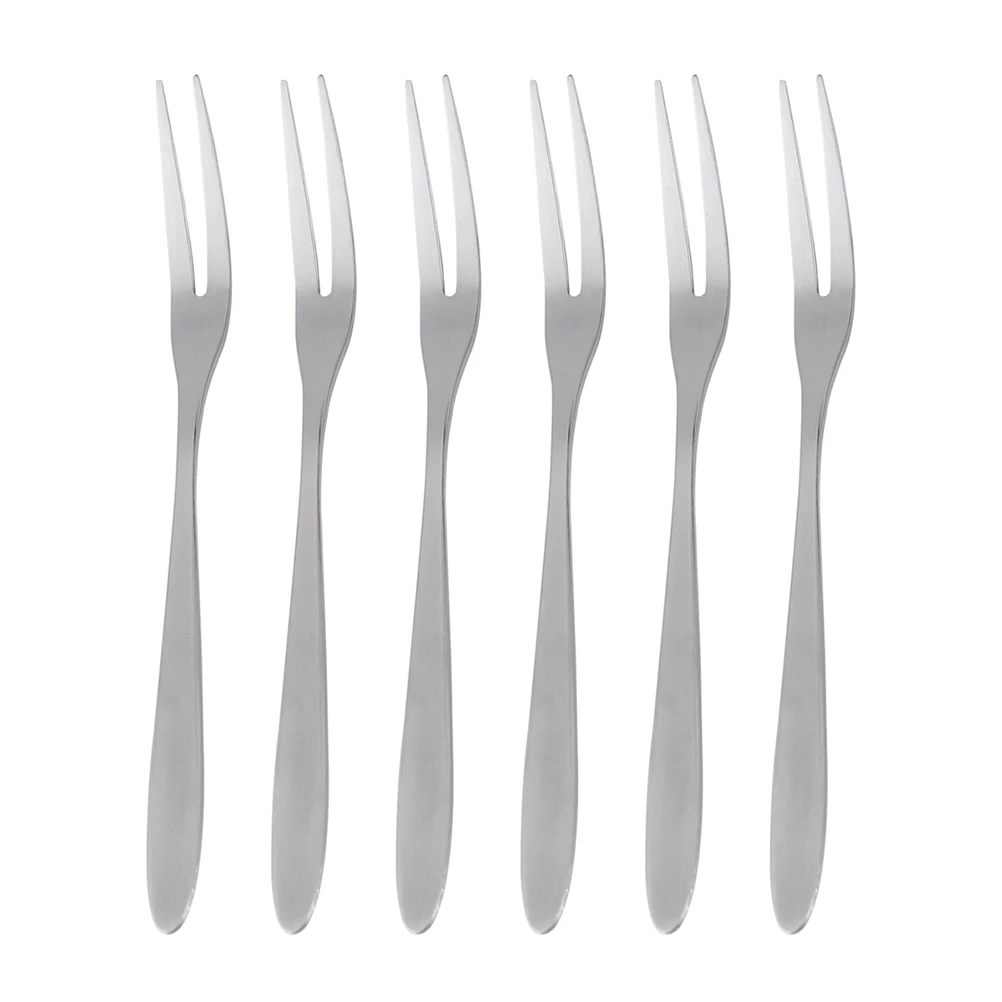 

20 Pcs Stainless Steel Fruit Fork Party Two Teeth Dessert Forks Practical Cake Banquet Knife and