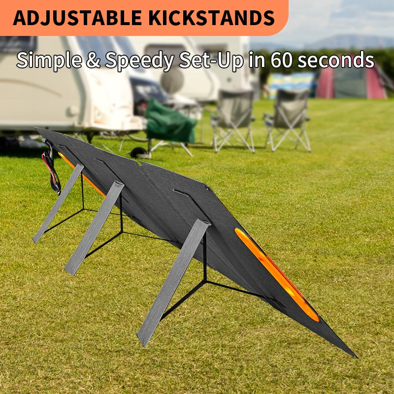 لوحة شمسية قابلة للطي بقدرة 200 وات محمولة لشحن مولد الطاقة للتخييم في الهواء الطلق