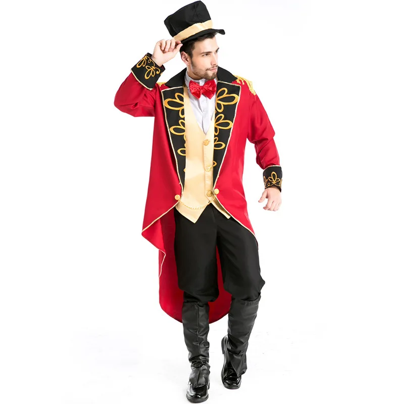 Halloween Circus Performance Stage Suit Wild Animal Trainer Cosplay Costume Carnival Purim Masquerade Couple Party Dress