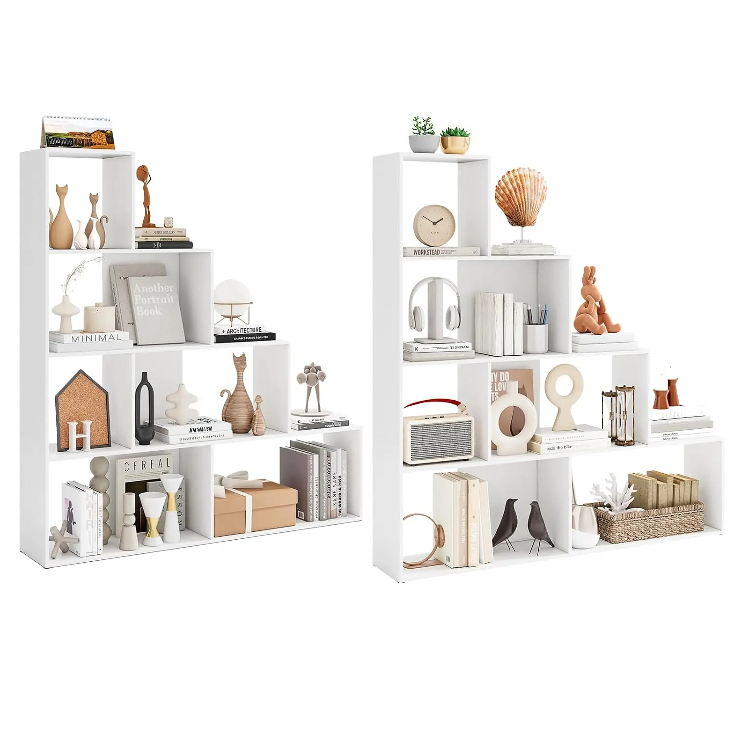 4-Tier Wood Cube Storage Organizer, 64