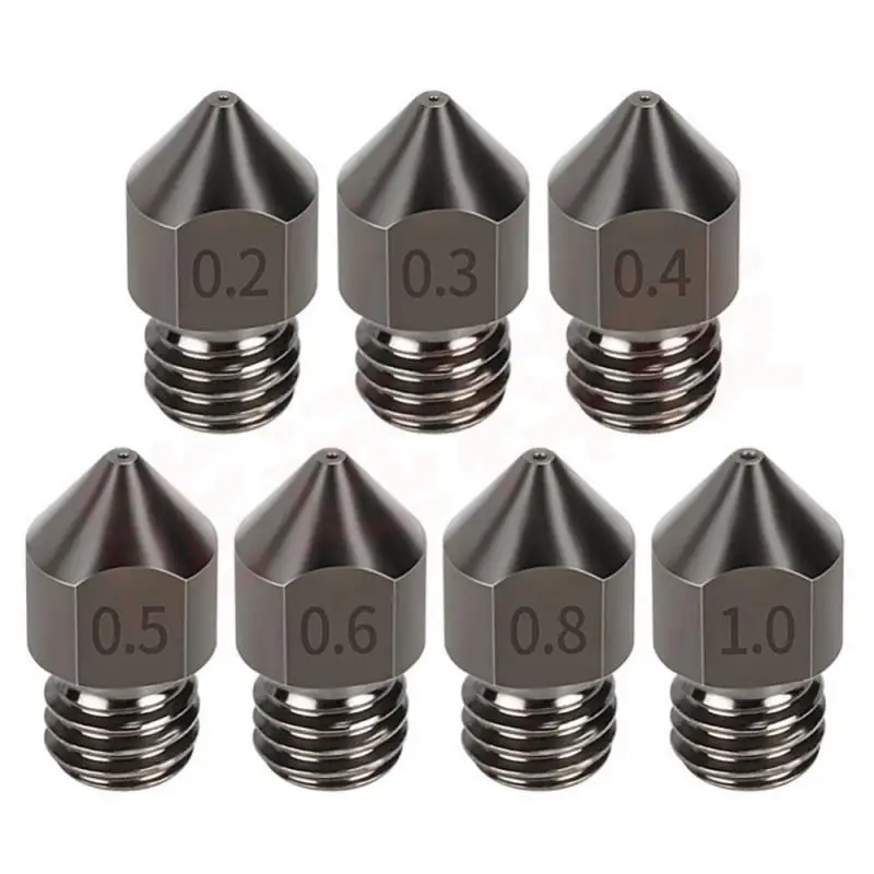 Hardened Steel/Brass Nozzle MK8 High Flow Clone CHT Nozzle For Ender3/V2/ CR10 Ender5 3d printer 1.75mm Filament