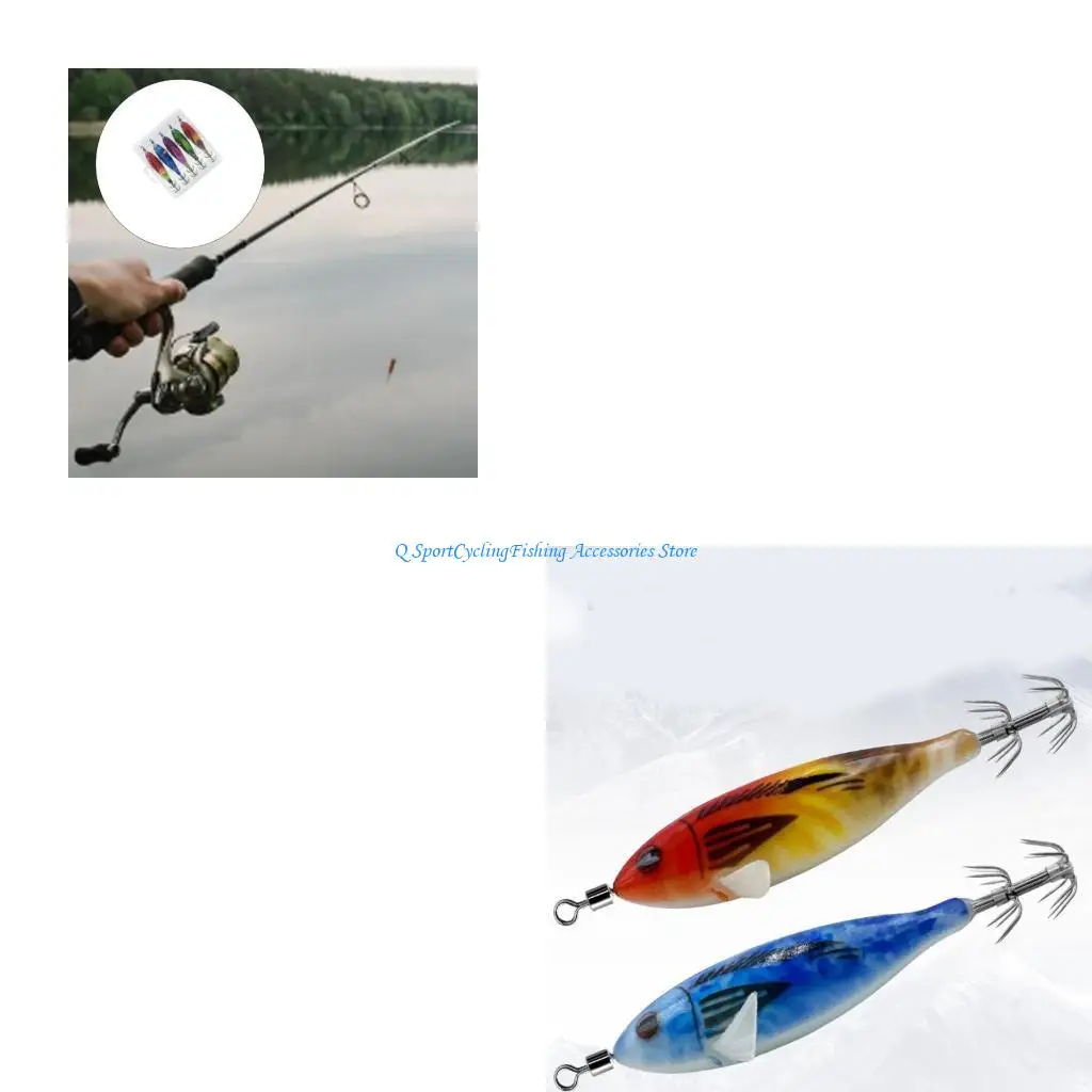 

Shrimp Lure Baits Squid Jig 8cm 5.6g Glow Jig Hook Glow Squid Jig Baits