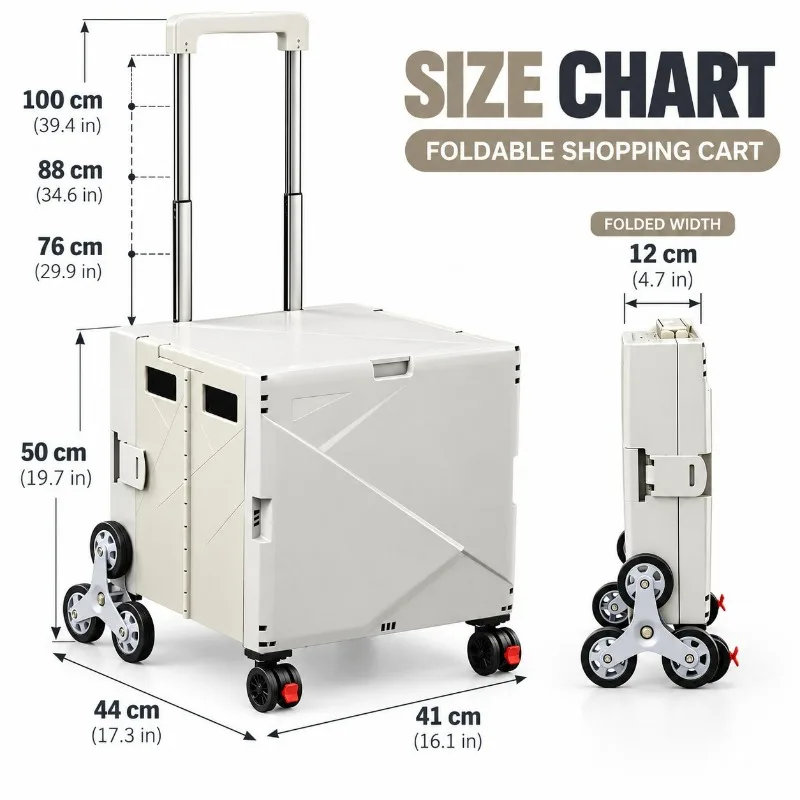 Folding shopping cart, shopping cart, multi-function car, supermarket trolley case, portable ladder, home shopping trolley