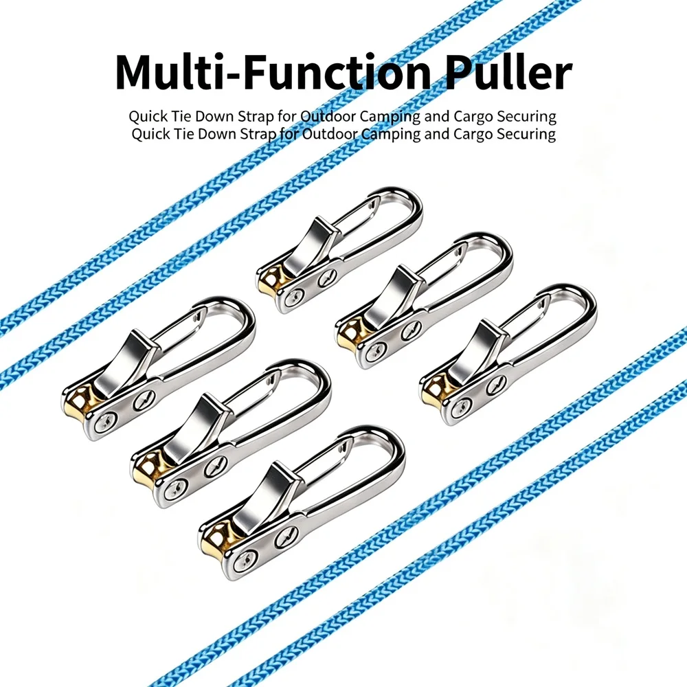 Tensioner with Roller Tensioner Retractable Buckle Rope Tying Tool with Accessory Rope Suitable for Camping