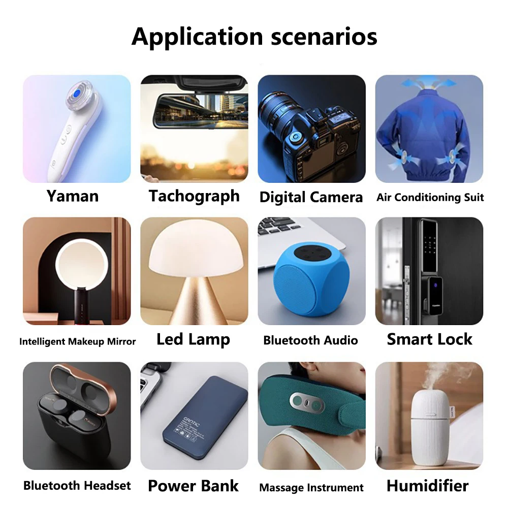 200 مللي أمبير 502025 3.7 فولت بطارية ليثيوم بوليمر قابلة للشحن لسماعة رأس بخاصية البلوتوث أداة التجميل عصا سيلفي بطاريات ضوء LED