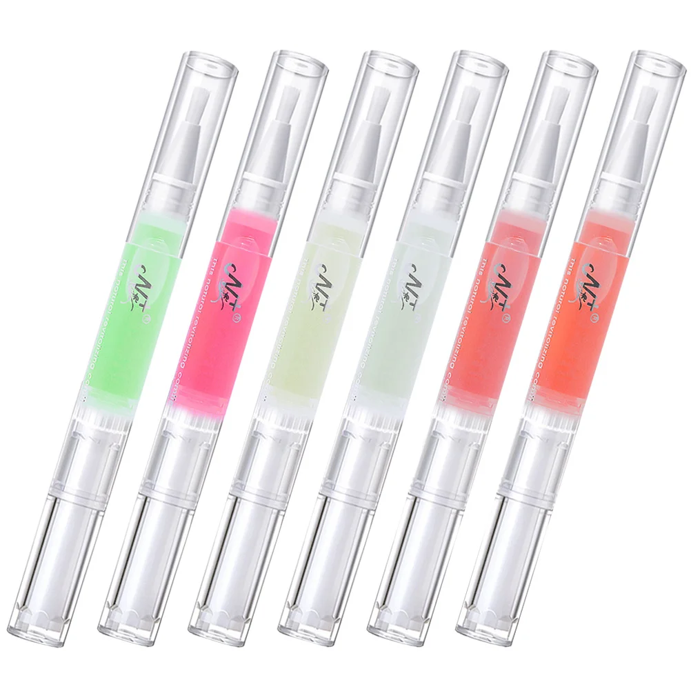 

6 шт., масляная ручка для кутикулы, практичные ручки для ухода за ногтями, ручка с эфирным маслом для ремонта маникюра для гладкой кутикулы, домашний салон