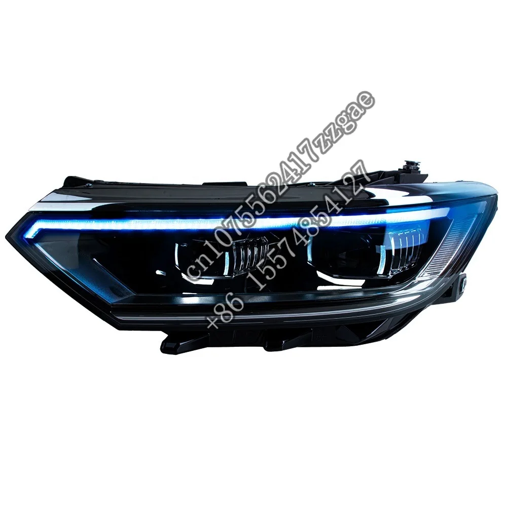 headlight Car accessories blue light of headlight for VG PA SSAT /MAGOTAN B8 2016- 2018 head lamp modified