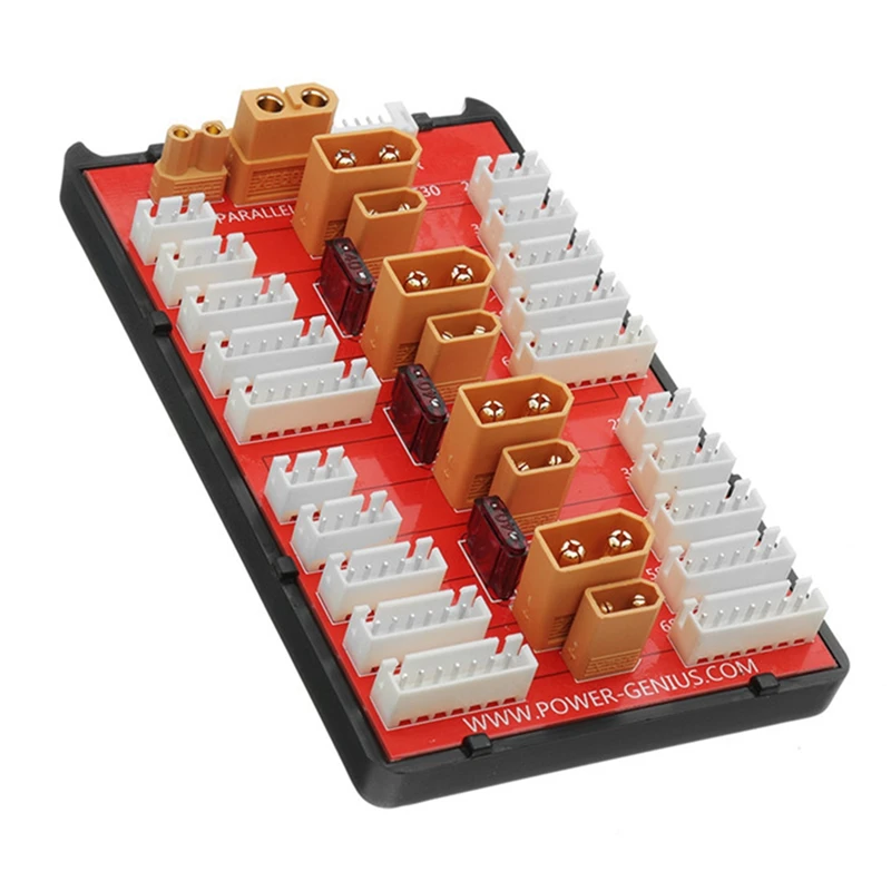 병렬 충전 보드 및 XT60 케이블, RC 모델 멀티콥터용 2-6S Lipo 배터리 지원, 2 in 1 XT30 XT60, 4 팩