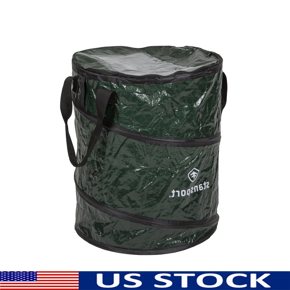 

Складной мусорный бак, легкий портативный уличный мусорный бак с ручками, топ на молнии, кемпинг, пляж, барбекю, пикники