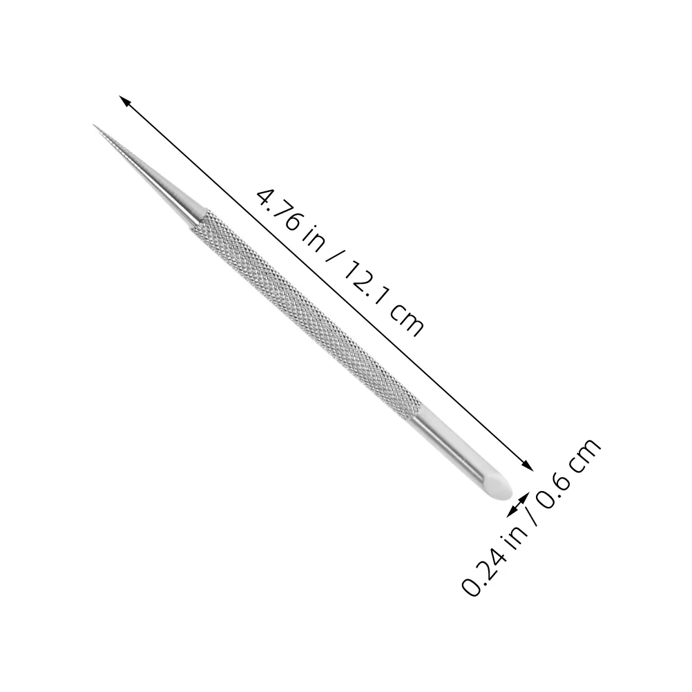 4 قطعة الفولاذ المقاوم للصدأ بشرة الأظافر انتهازي المزدوج نهاية مزيل الجلد الميت مسمار التنقيط أداة مانيكير باديكير أداة تنظيف المحمولة