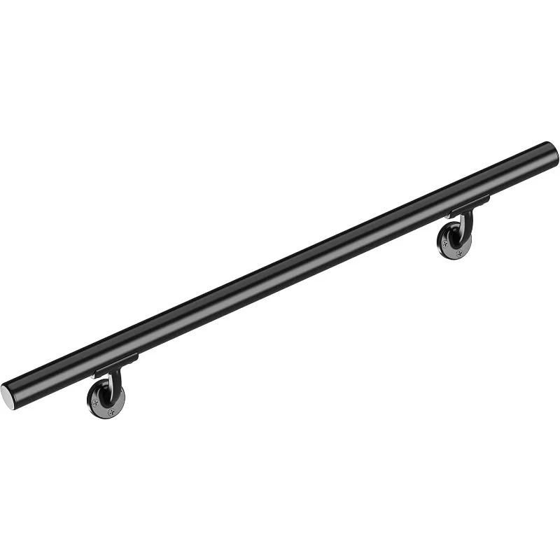 

Aluminum Handrail for Indoor or Outdoor Steps and Stairs – Hand Rails for Elderly – DIY Complete Stair Railing Kit (AHR,