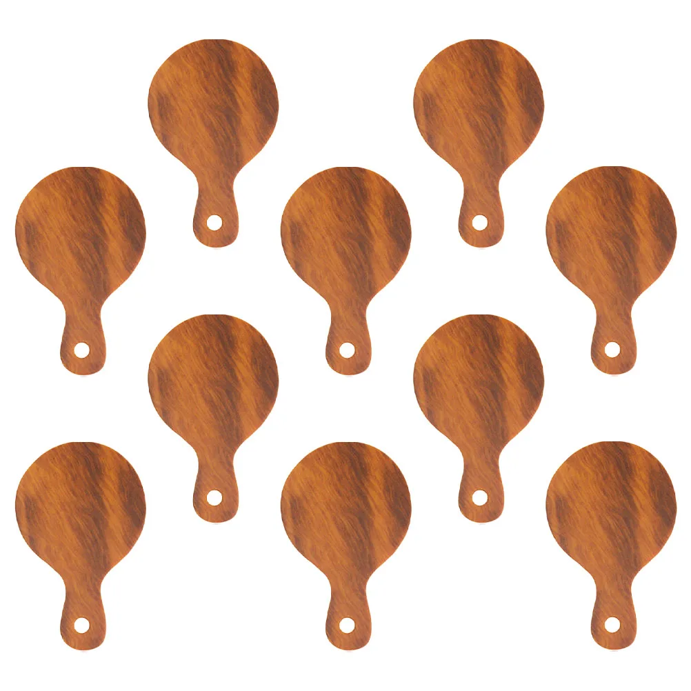 

10Pcs Wood Miniature Round Bread Trays Mini Kitchen Cutting Boards Mini House Accessories Micro Scene Decoration Photo Props