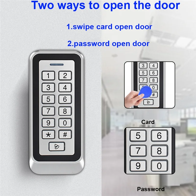 

Y45A-Backlight RFID Metal Door Access Control Reader 1000 User Keypad IP67 Waterproof Code Door Lock