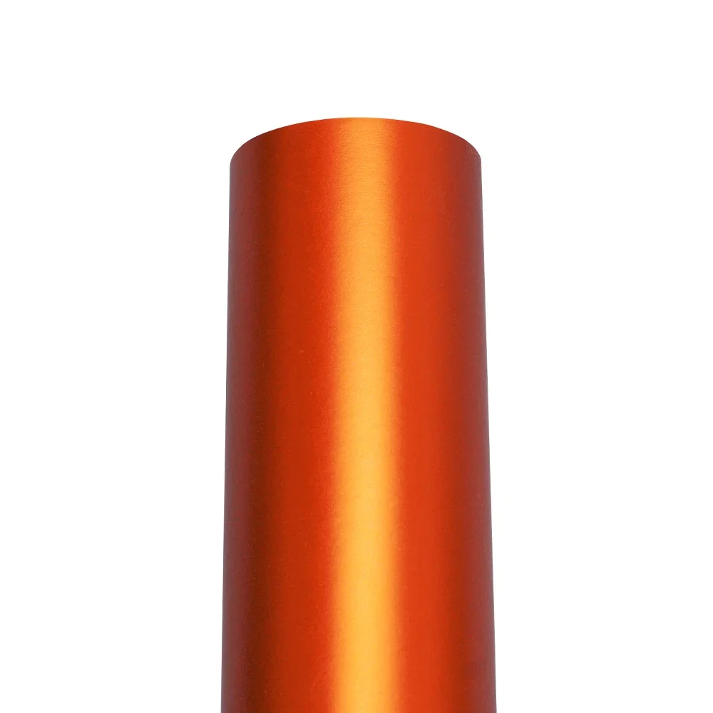 Metallic Matte Satin Ice Orange Car Wrap Stickers Color Change Vinyl Film Bubble Free Car Wrapping Sticker Auto Accessories