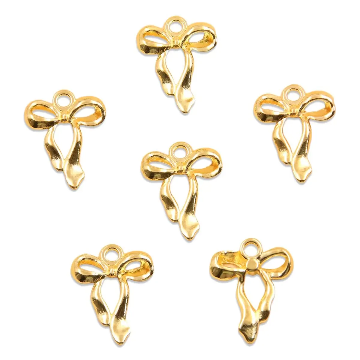 20Pcs 13 Style Metal Alloy Cute Hollow Bow Charms Holiday Gifts Pendants For Jewelry Making DIY Handmade Craft