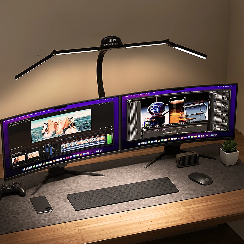 

Led Desk Lamp with Clamp Multi-function PIR Sensor Architect LED Table Lamp for Home Office with Atmosphere Lighting with Timer