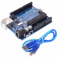 For UNO R3 Official ATMEGA16U2+MEGA328P Chip For Arduino UNO R3 Development board + USB CABLE
