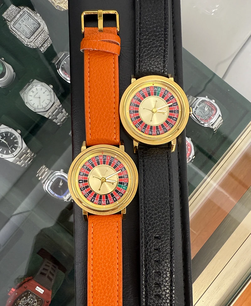 Relogio Masculino Rotating Rou - Leather Watch Band Men review and price