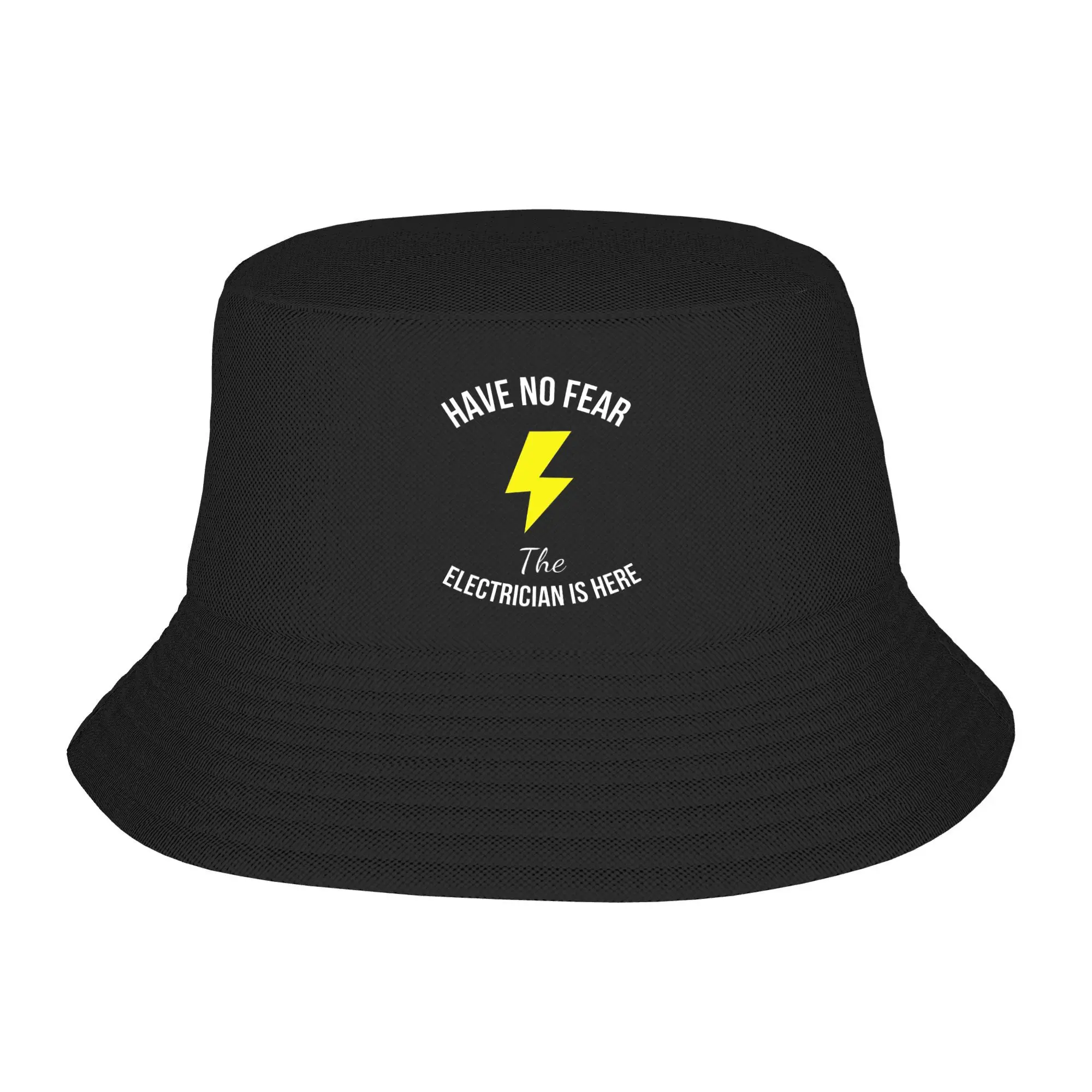 

Have No Fear The Electrician Is Here Funny Job Bucket Hat Panama Bob Hats Outdoor For Summer Beach Fishing Unisex Fisherman Cap