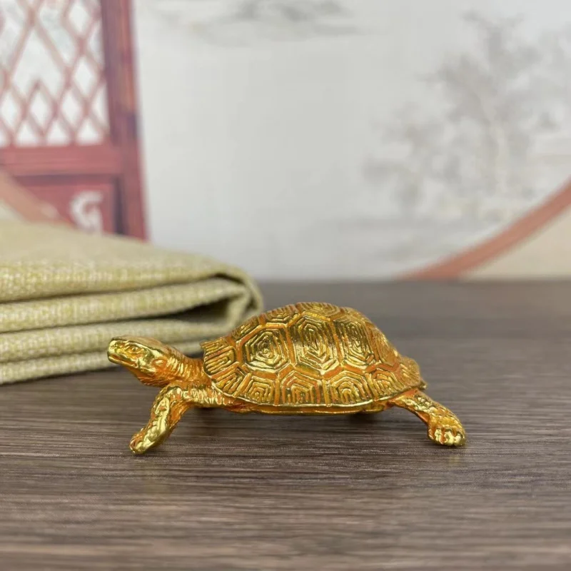 Antique and Miscellaneous Collectibles: Gilt Gold Ornament, Longevity Turtle Craft, Home Decorative Item