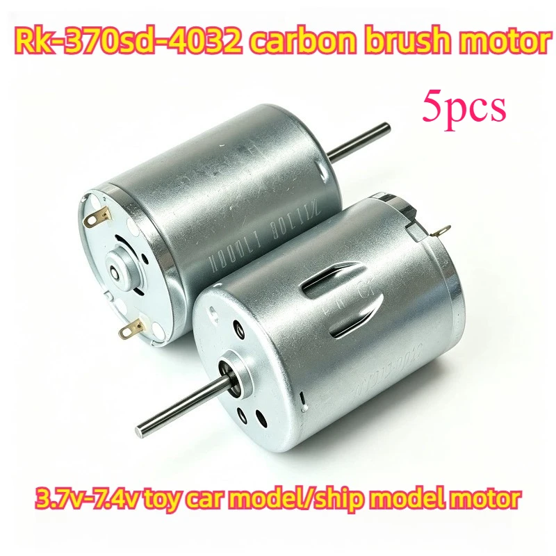 5pcs RK-370SD-4032 Carbon Brush High Speed Motor 3.7V/6V/7.4V, for Waist Fan, RC Car, Boat Model