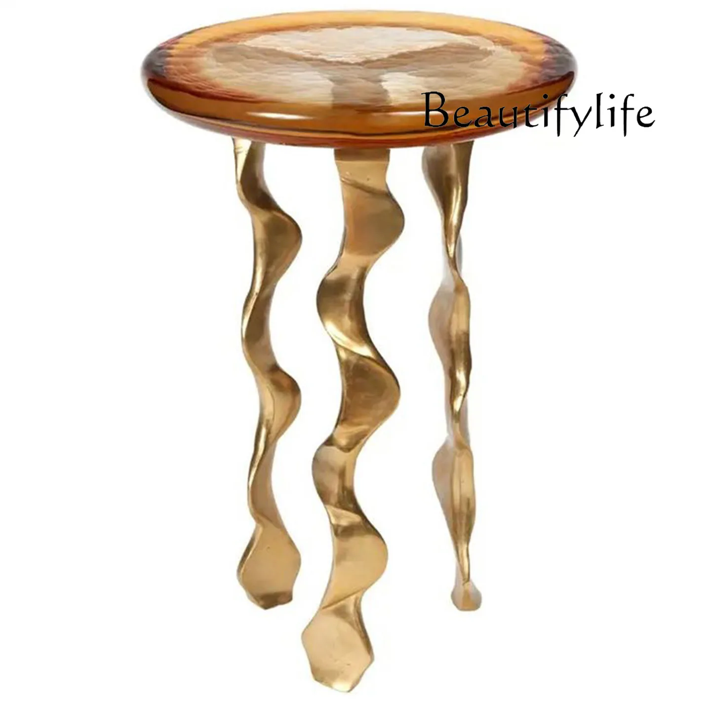 

Italian home light luxury living room small tea table simple villa model room minimalist art balcony