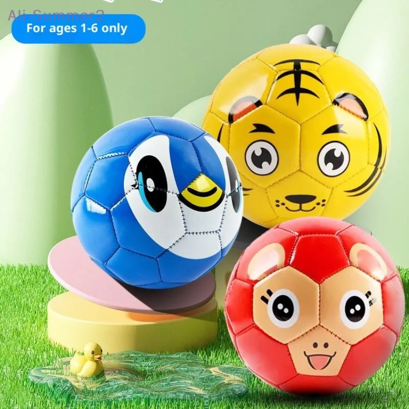 Kids Soccer Ball Mini Soccer Educational Toy Learning Portable Cartoon Animal Soft Ball For Practice Indoor Training Outdoor