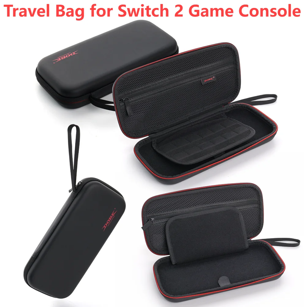 

Портативный чехол для переноски Switch 2, дорожная сумка NS 2, аксессуары, защитный чехол с 8-битной сумкой для хранения игровых картриджей