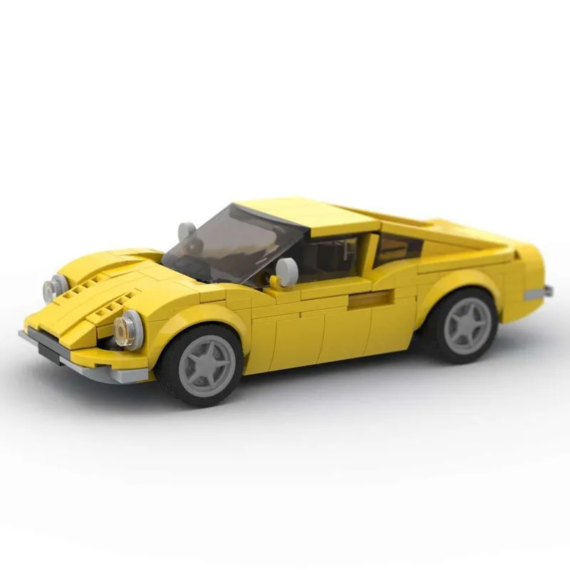 

MOC-модель автомобиля из строительных блоков, 263 деталей, City Speed 206 GT, 1967, игрушка для мальчиков и взрослых, Рождественский подарок